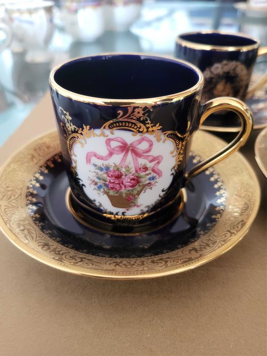 Blue Teacup Set - Limoges64550488917377122