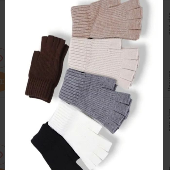 Мітенки, жіночі перчатки без пальців, рукавички з відкритими пальцями