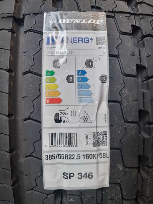 NOWE opony 385/55R22.5 Dunlop SP346 - steer/prowadzące - cena BRUTTO