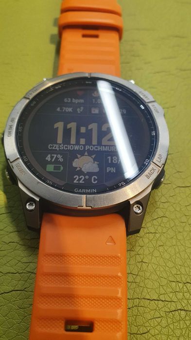Zegarek Garmin Fenix 7 Sapphire Solar Titanium 47mm