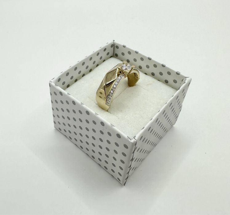 Złoty Pierścionek z Obrączką 2w1 Pr.585 NOWY !