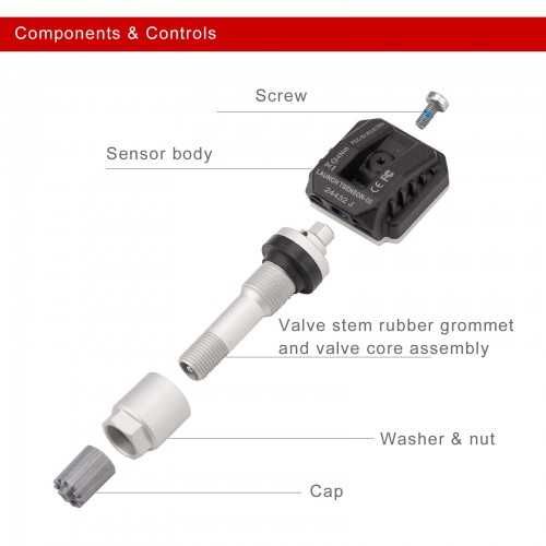 LAUNCH Válvulas TPMS Metal X431 TPMS RF-Sensor Máquinas Launch (NOVO)