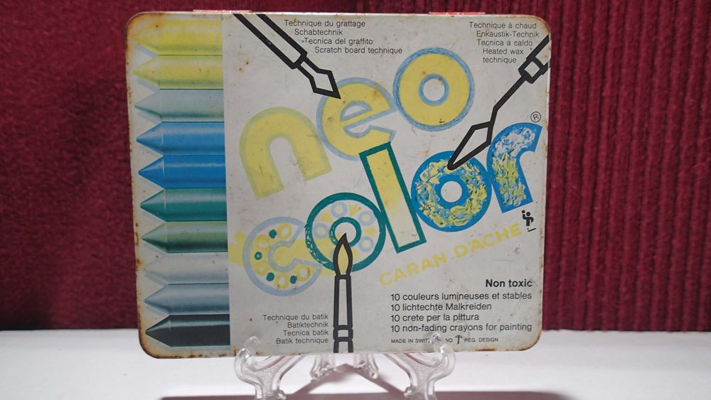 Caixa de lápis antigos da STAEDTLER e Caran D`ache