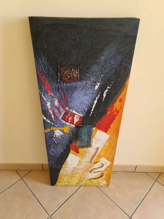 Moldura Tela Quadro Pintura Parede Decorativa - 100x40cm Paint Frame