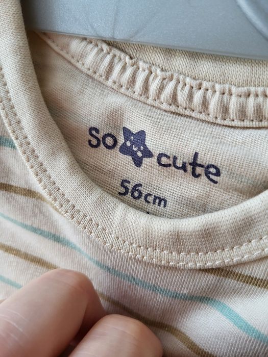 Nowe body długi rękaw brązowe 56