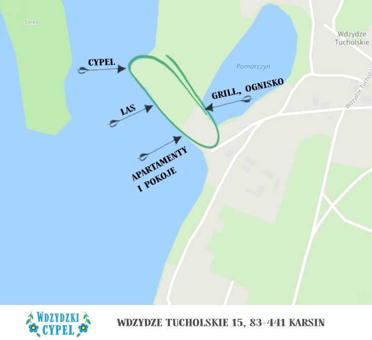 Nocleg nad jeziorem, Wdzydzki Cypel - Kaszuby