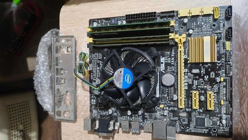 комплект для ПК: Xeon E3-1240 v3 (як i7-4770) + ASUS B85M-G+ 16 ГБ ОЗП