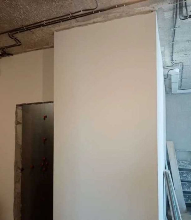 Гипсовая штукатурка и цементно-песчаная штукатурка стен шпаклёвка ...