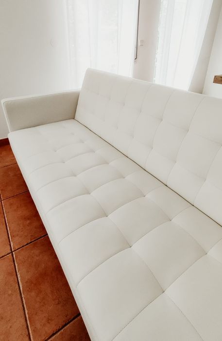 Sofá cama 3 lugares branco