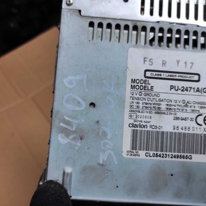 Radio Samochodowe Peugeot 307  PU-2471A(G) Clarlon
