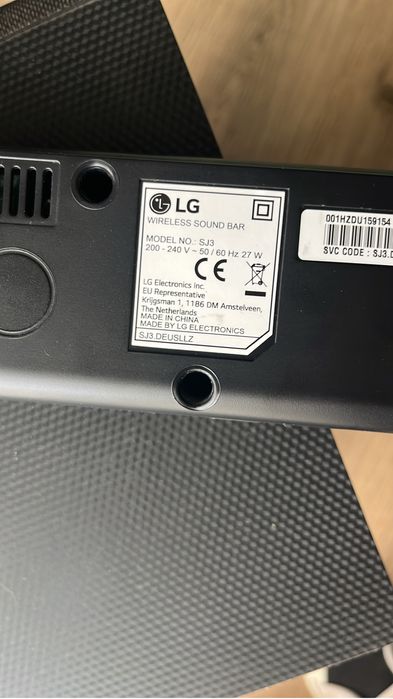 Wireless sound bar LG sj3