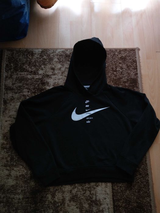 bluza z kapturem top damska badz dziewczeca Nike central logo