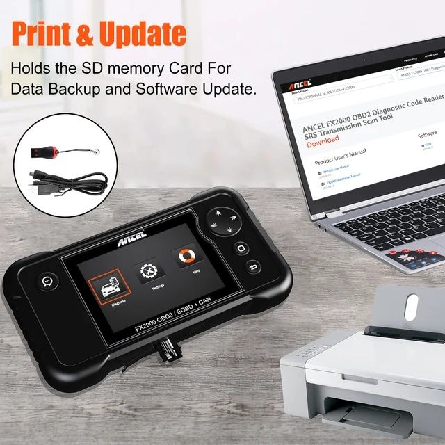 Scanner de diagnóstico Ancel FX2000 novo