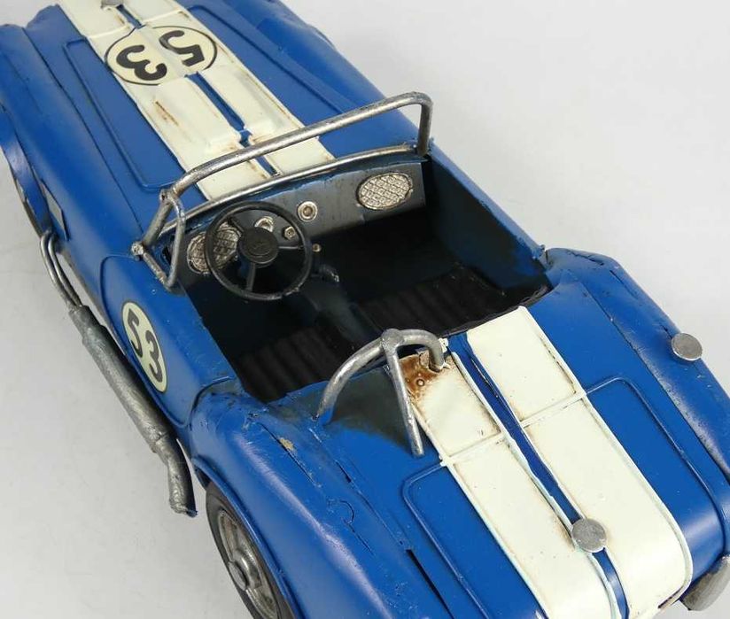 Metalowy model auto samochód cabrio RETRO pojazd wyścigowy 32cm