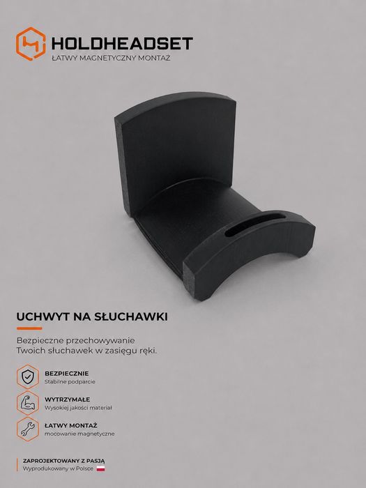Uchwyt magnetyczny na słuchawki strzeleckie