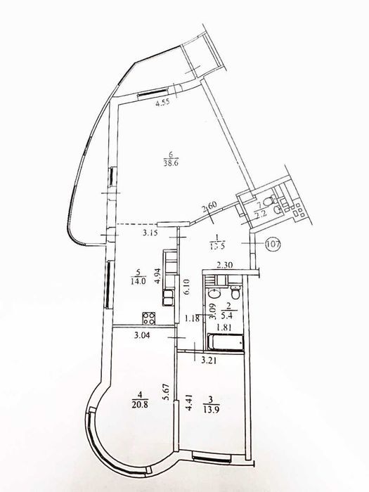 3-rooms apartment apartment by the address st. Bazhana pr (area 126 m²) - Atlanta.ua - photo 24