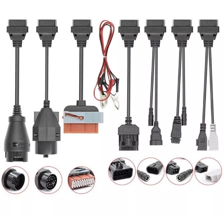 Cabos Adaptadores obd obd2 Audi 2+2 Mercedes bmw Fiat Opel Alimentação