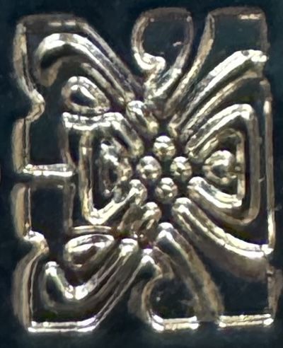 100% Jedwabna apaszka granatowo turkusowa