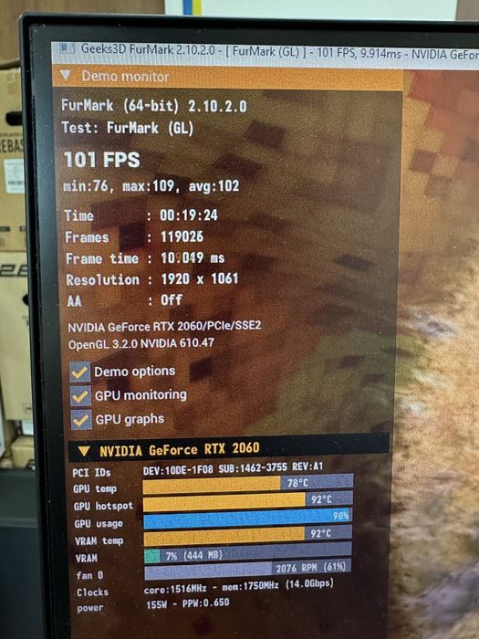 Відеокарта RTX 2060 6 GB MSI VENTUS XS (trade-in)