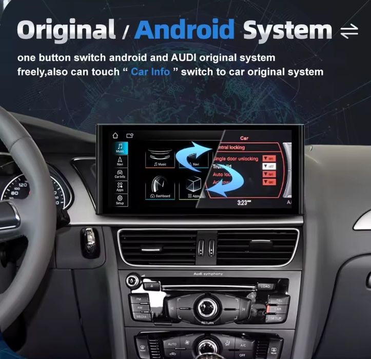 Автомагнітола android audi Q5 2009-2016 мультимедіа