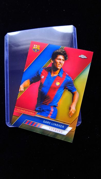 Gary Lineker Topps Chrome Barcelona /50 GOLD Refractor