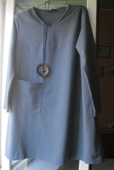 Платье  туника zanzea, трапеция , трикотажное размер 50-52 укр