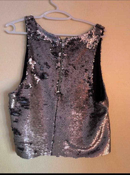 Top de Lantejoulas Mango