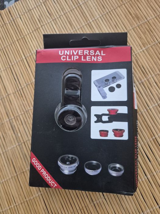 Lente Universal Clip para Telemóvel – 3 em 1 (Fisheye, Wide, Macro)

K