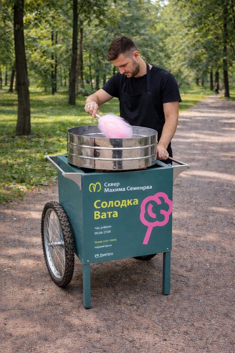 Зображення: Продам апарат солодкої вати готовий бізнес єлектричний візок