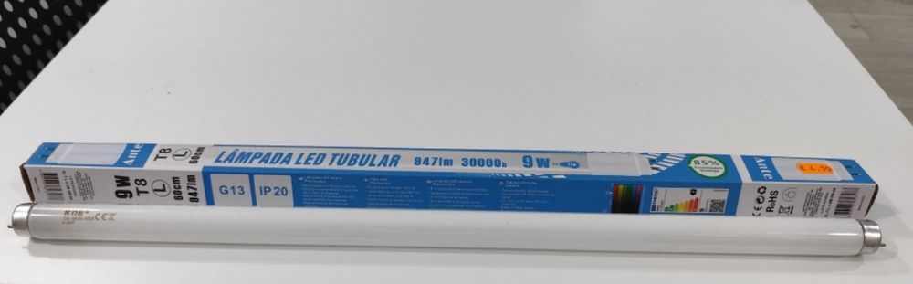 Lâmpada tubular T8 9w + 18w 60cm