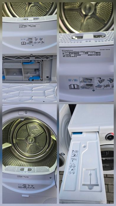 Zestaw flagowy BOSCH Serie 8 pralka+suszarka pompa ciepła 4D WiFi LED
