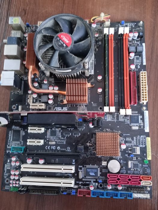 ASUS P5Q3 + Pentium E2160 + RAM + GPU + chłodzenie + zasilacz