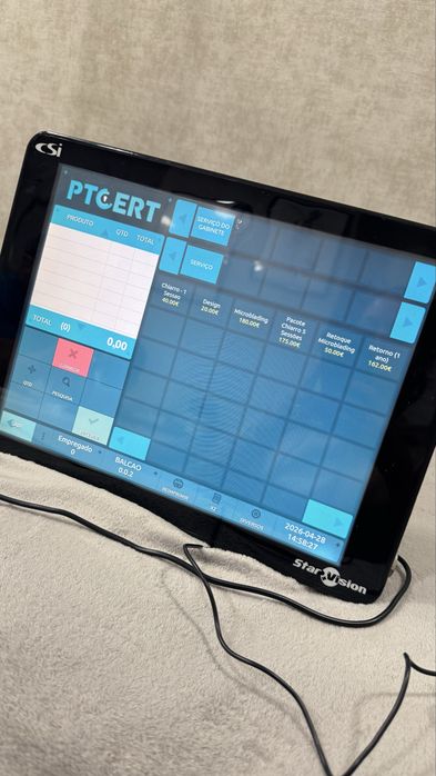 Terminal POS com impressora de talões