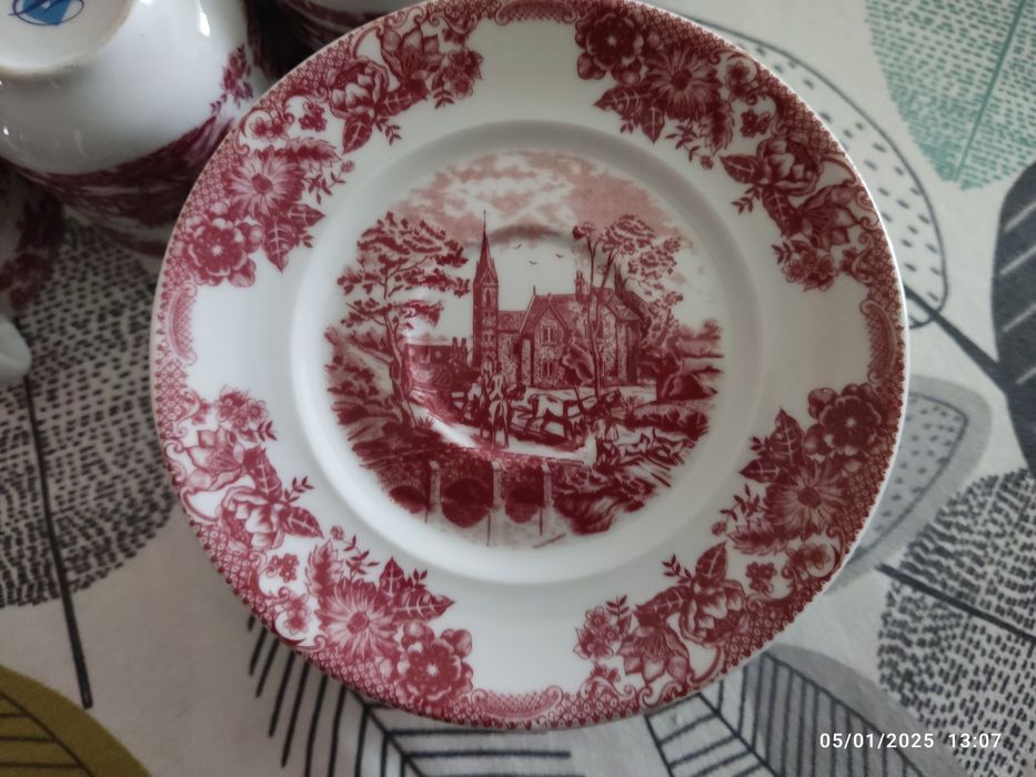 Conjunto completo de café, porcelana artesanal novo