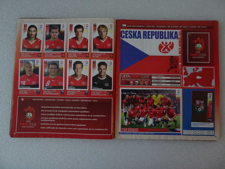 Caderneta de cromos de futebol Euro 2008 Panini (Faltam 60 cromos)