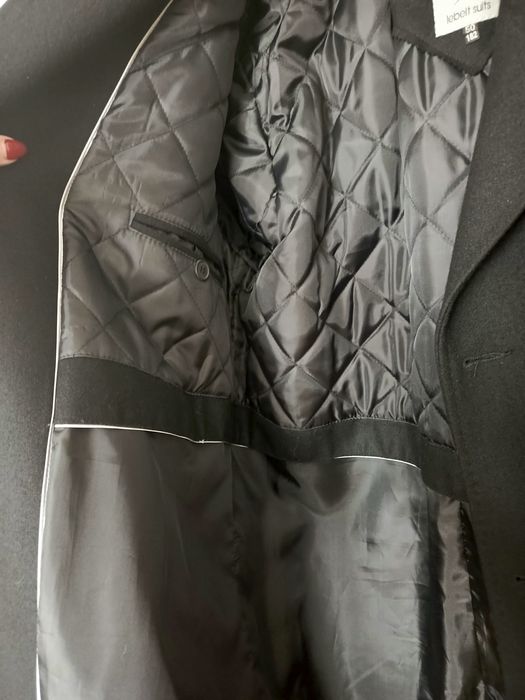 Czarny męski płaszcz xl/xxl