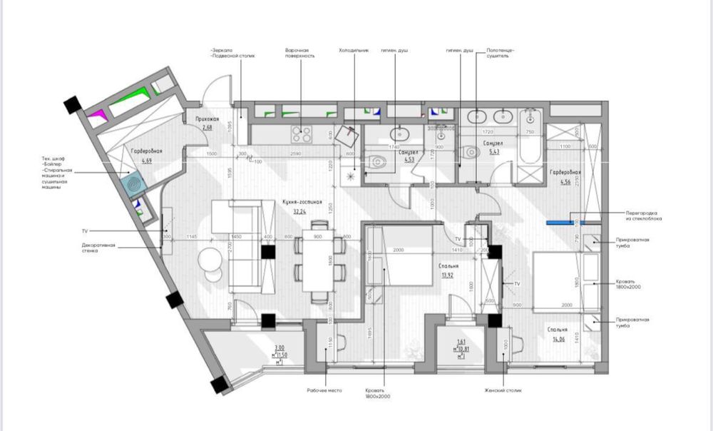 2-комнатная квартира по адресу ул. Преображенская (площадь 85 м²) - Atlanta.ua - фото 7