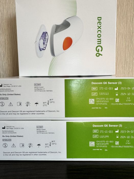 3 шт сенсори Dexcom G6. Придатні 31.08.2024 р. Датчики Декском