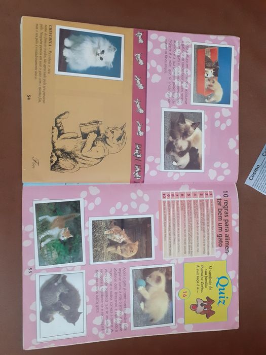 Caderneta Completa Cães e Gatos 1993 com todos os cromos
