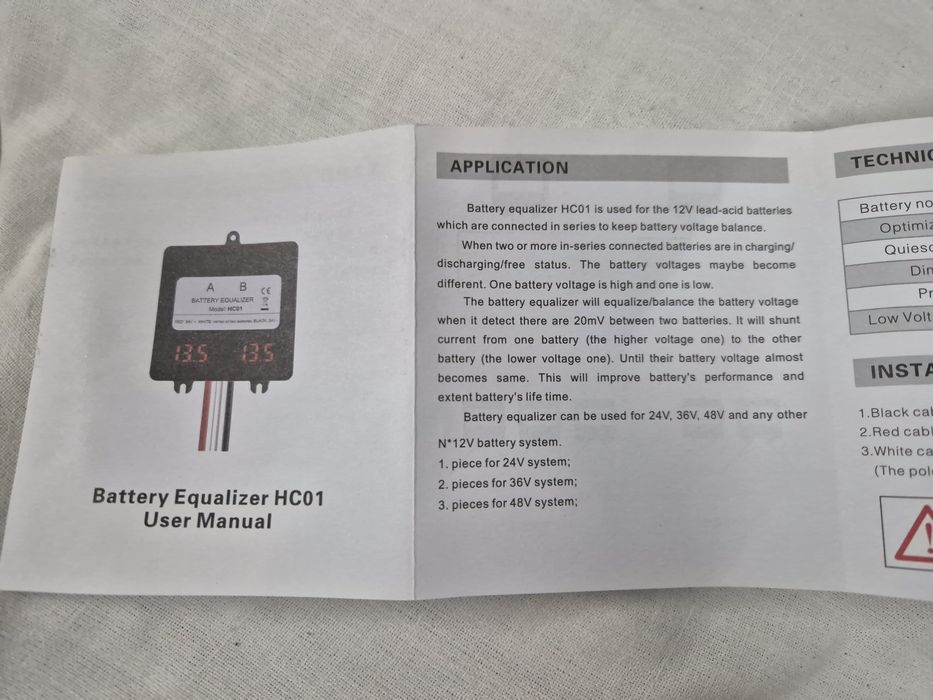 Equalizador de 2 baterias BMS