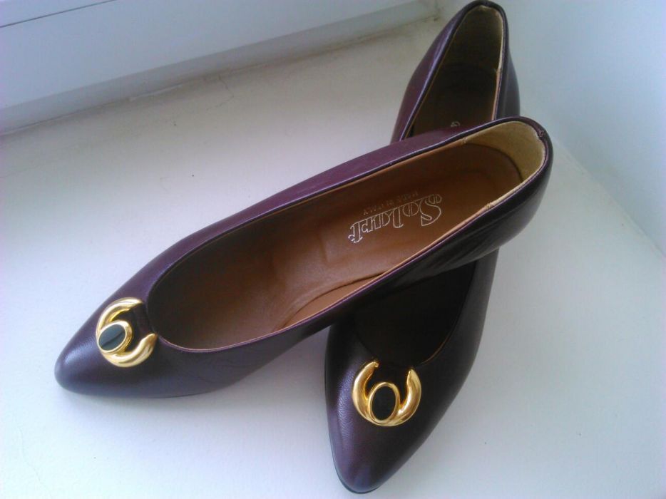 Черевики туфлі бордові марсала