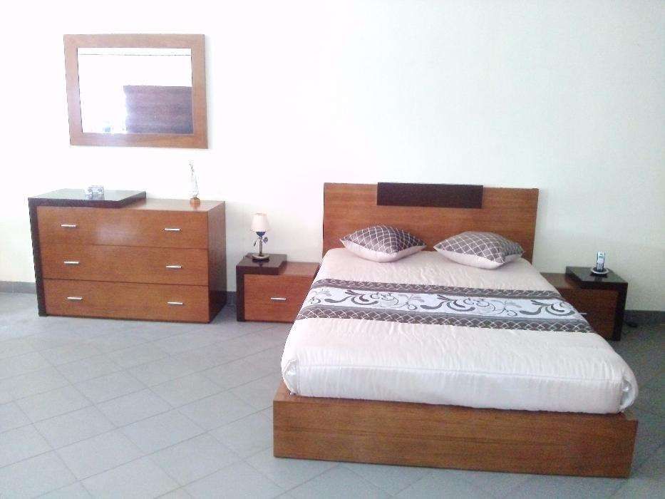 Quarto Carvalho+Wengue c/ Colchão Ortop. + estrado incluídos (Novo)