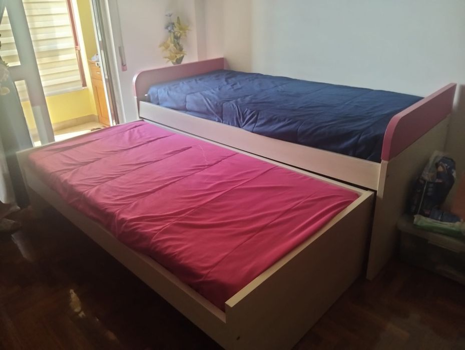 Conjunto Juvenil 2m – Cama Extra + Secretária + Prateleiras