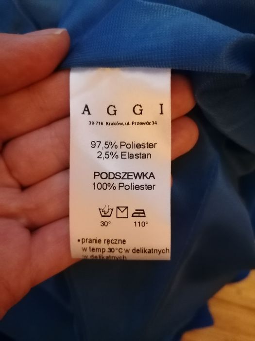 Sukienka w kolorze chabrowym rozm. 34 AGGI