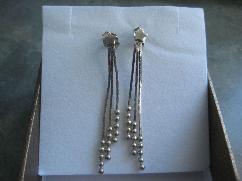 Brincos em prata contrastada pendentes(NOVOS)