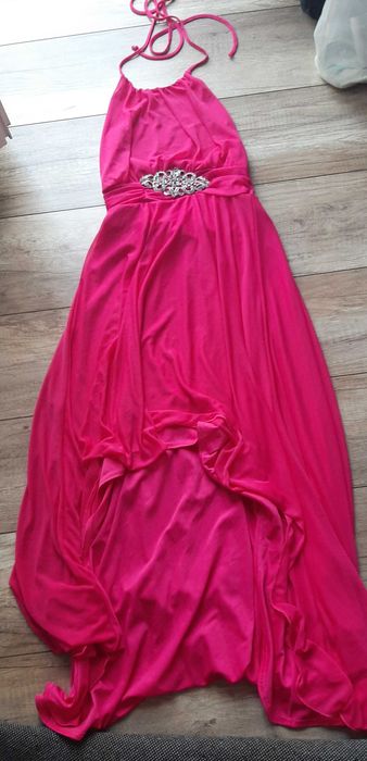 Rozowa, niwa, dluga sukienka 34,xs