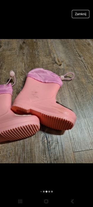 Kalosze dla dziecka rozm 28 różowe misie buty przeciwdeszczowe
