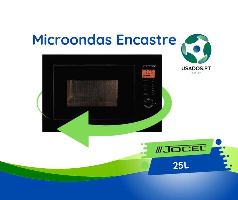 Microondas de Encastre 25L preto Jocel