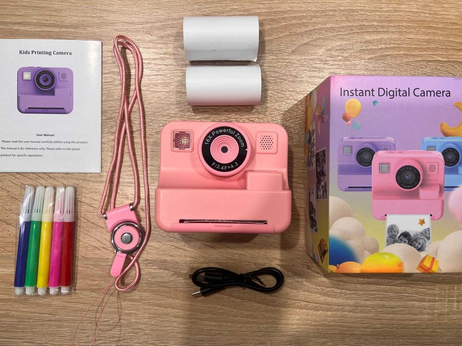 Полароїд для дітей, дитячий фотоапарат з миттєвим друком, термодрук