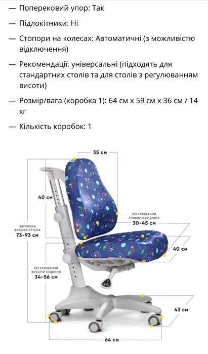 Дитяче ортопедичне крісло MEALUX